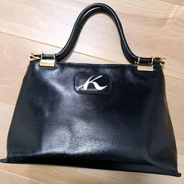 Kitamura 키타무라 핸드백 가죽 천연 가죽 금장 장식 골드