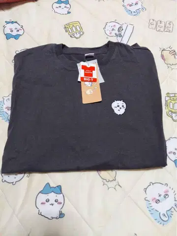 치이카와 (먼작귀) 캐릭터 티셔츠 아베일 블랙