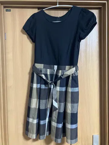 BLUE LABEL CRESTBRIDGE 반팔 체크 무늬 원피스 38