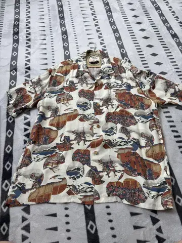 SUN SURF 호쿠사이 알로하 셔츠