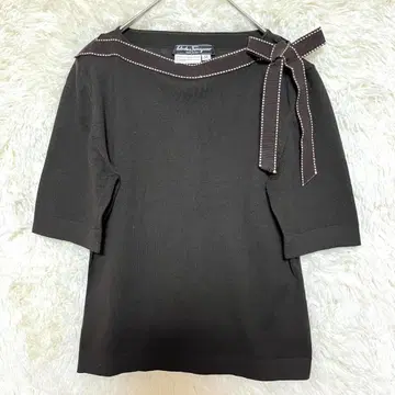 페라가모 페라가모 티셔츠 리본 다크 브라운 M 사이즈