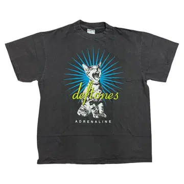 레어 deftones 고양이 그래픽 밴딩 티셔츠 Deftones XL