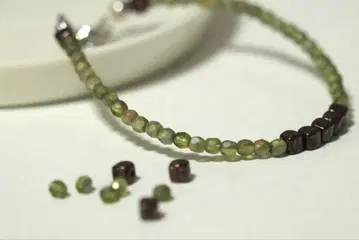 체코산 유리 비즈 팔찌