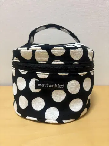 marmekko 마리메꼬 베니티 파우치 도트 무늬 화이트 블랙