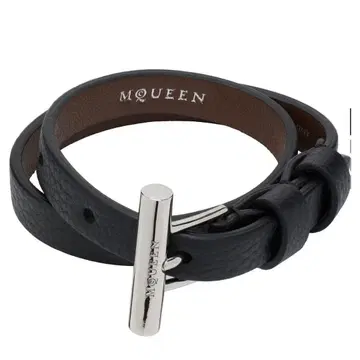 Alexander Mcqueen T-Bar 가죽 팔찌
