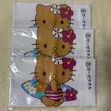 헬로키티 당첨 복권 거즈 타월 3개 세트