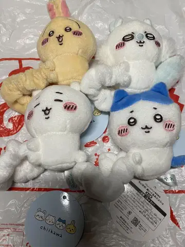 치이카와 봉제 인형 스크런치 전 4종 컴프 세트