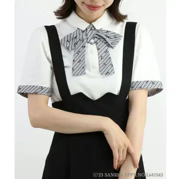 핀토 산리오 쿠로미 콜라보 캔디 스트라이프 태국 폴로 셔츠