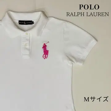 Ralph Lauren 랄프 로렌 화이트 폴로 셔츠 M 사이즈 핑크 포니