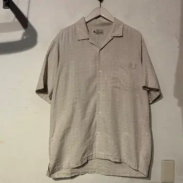 Aquascutum 아쿠아 스큐텀 반팔 체크 셔츠 L 사이즈