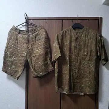 셋업 URBAN RESEARCH DOORS 린넨 페이즐리 무늬