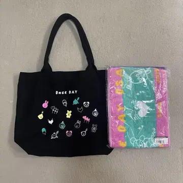 onceday 토트백, 머플러 타월 세트
