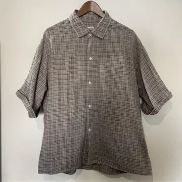steven alan 체크 무늬 반팔 셔츠 L 사이즈