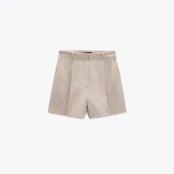 ZARA 자라 린넨 블렌드 하이웨스트 버뮤다 팬츠 숏팬츠