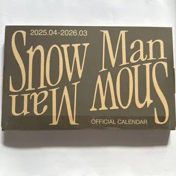 Snow Man 달력 2025.04-2026.03