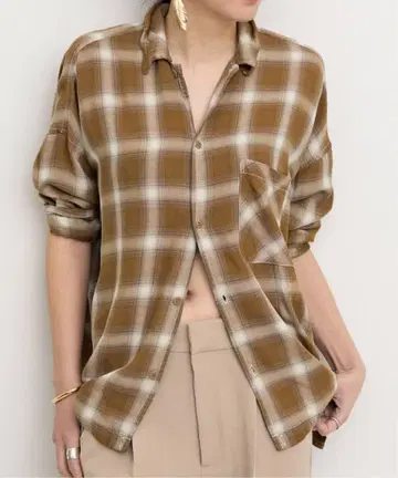 L'Appartement 레미 리프 CHECK 2 WAY SHIRT
