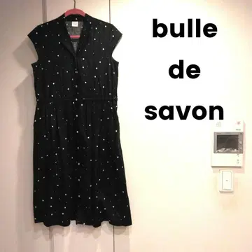 bulle de savon 랜덤 도트 턱 셔츠 원피스