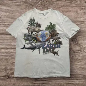 80s 스태드맨 USA제 빈티지 T L 아이보리 어스데이 6498