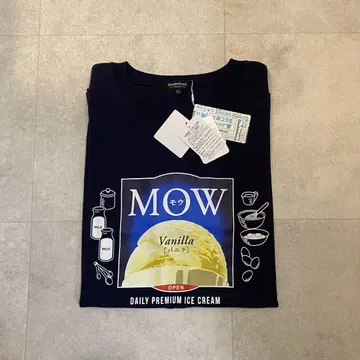 택 포함 새상품 MOW 모우 아이스 프린트 티셔츠 기업 티셔츠 XL
