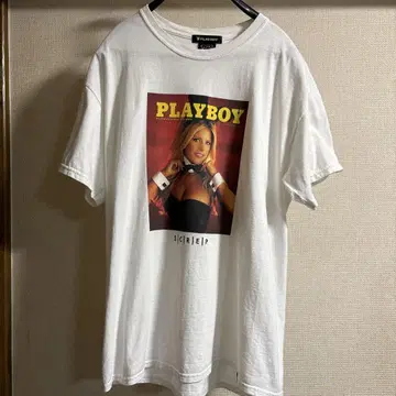 PLAYBOY SCREP 그래픽 프린트 티셔츠 화이트