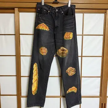 doublet 20aw 핸드 페인트 빵 데님 팬츠