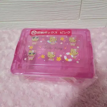 키티 수납 박스 핑크