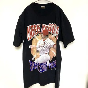 90s 마크 맥과이어 티셔츠 1998 홈런 투어 M 사이즈 블랙