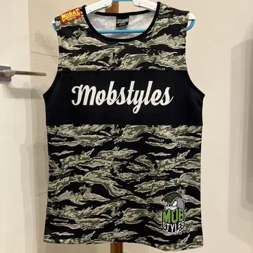 MOBSTYLES MOSH DRY 슬리브리스 M 카모 무늬