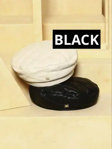퀼팅 가죽 베레모 다리치