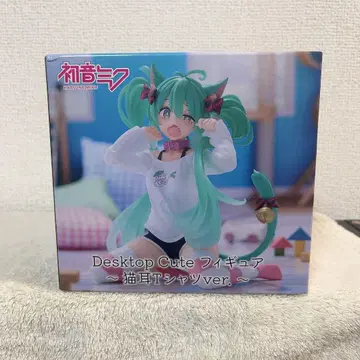 하츠네 미쿠 피규어 고양이 귀 티셔츠 Desktop Cute