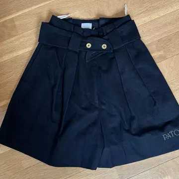 PATOU 파투 블랙 데님 숏 팬츠