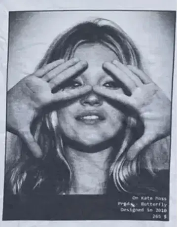 케이트 모스 티셔츠 Kate moss 패션 모델 사인 디바