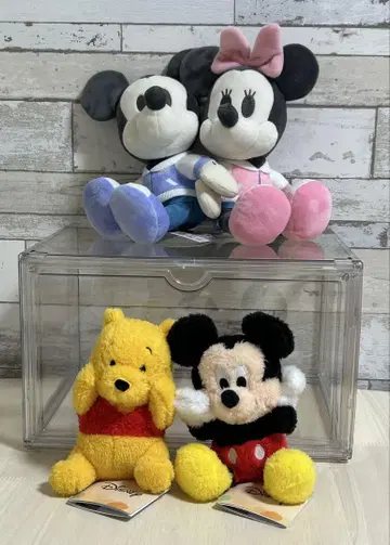 미키, 미니, 푸우 봉제 인형 3종 세트