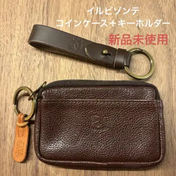 일비종떼 코인 케이스 키링 브라운 가죽 미사용 새상품