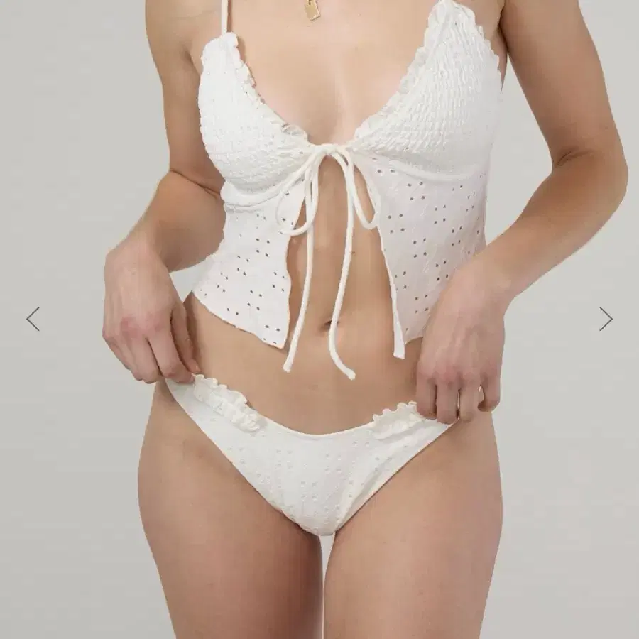 Pain or Pleasure Dew Cowl Swimsuit (White/S) #페인오어플레져
