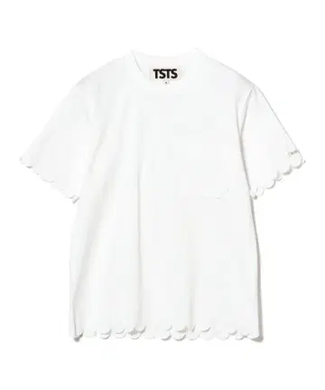 TSTS 스캘럽 컷 크루넥 티셔츠
