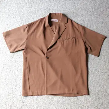 CULLNI 비대칭 라펠 썸머 자켓 반팔 카멜 1