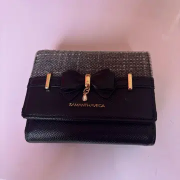 SAMANTHAVEGA 3단 폴더형 지갑 블랙 그레이