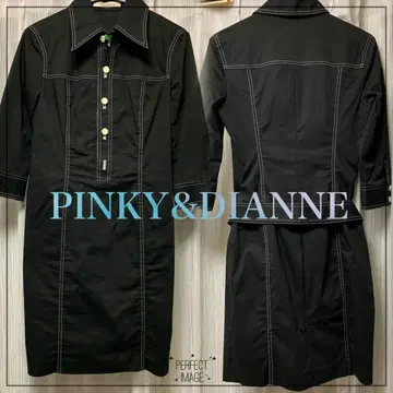 PINKY&DIANNE 스티치 디자인 원피스 블랙 M 미니 길이