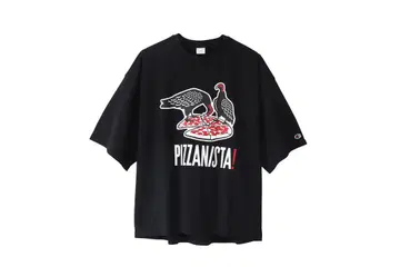 챔피온 PIZZANISTA! 티셔츠 M 블랙