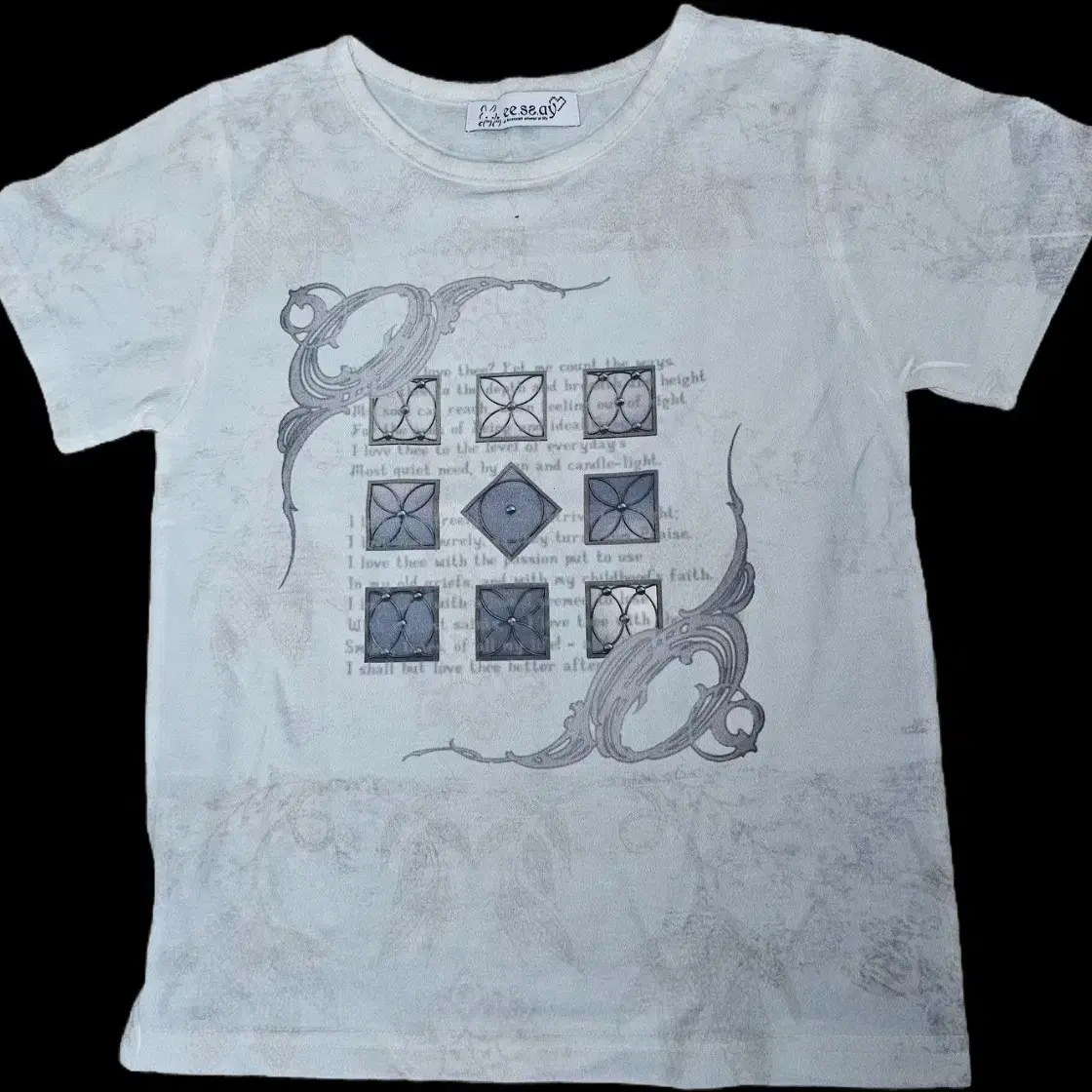 ★早期完売★eessay★SERAPHIC T SHIRT 002★日本未入荷★ eessay] SERAPHIC T SHIRT 002 - WHITE 正規品 韓国ブランド