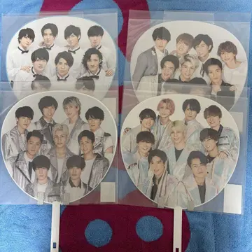 SnowMan 부채 4개 세트