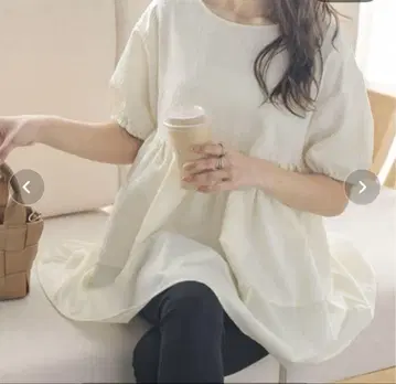 AMELY 자카드 플레어 탑 페플럼