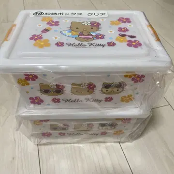 헬로키티 일광화상 키티 수납 박스 클리어 2개 세트 당첨 복권