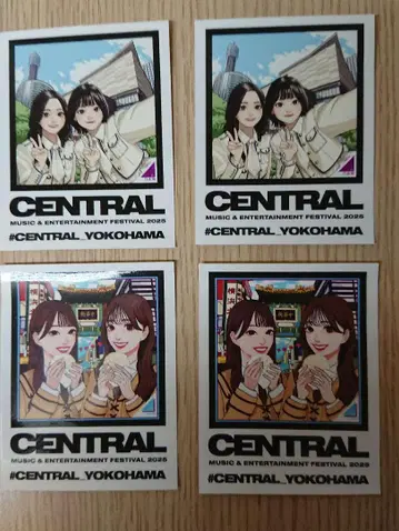 CENTRAL MUSIC 2025 스티커 노기자카46 히나타자카46 4장
