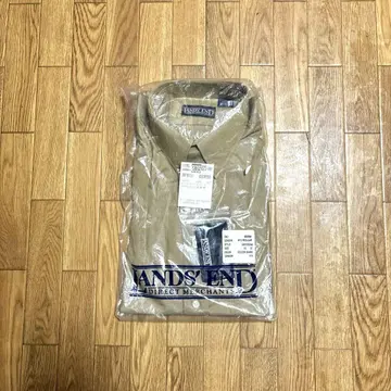 NOS 90~00년대 LANDS' END 긴팔 셔츠 카키 M 구제 의류