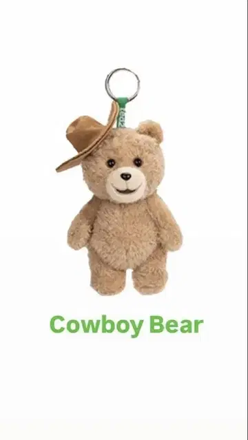 POPMART ted2 봉제 인형 마스코트 카우보이