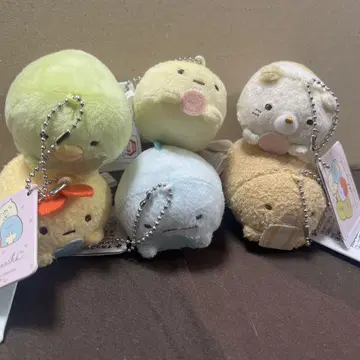 스미코구라시 시로쿠마의 손으로 만든 봉제 인형 엎드린 키체인