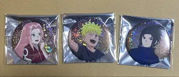 NARUTO 애니메이트 카페 나루토 사스케 사쿠라 캔뱃지 3종 세트