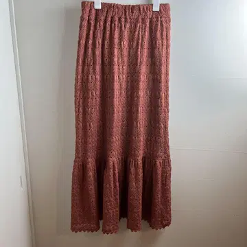 NICE CLAUP 머메이드 썸머 니트 스커트 레드 F